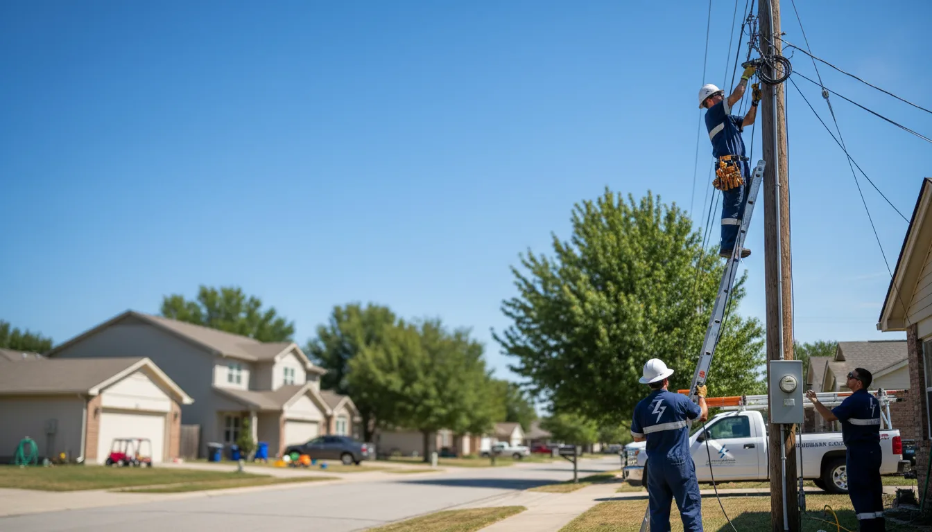 Residential electrician providing installation services in Meriden, KS